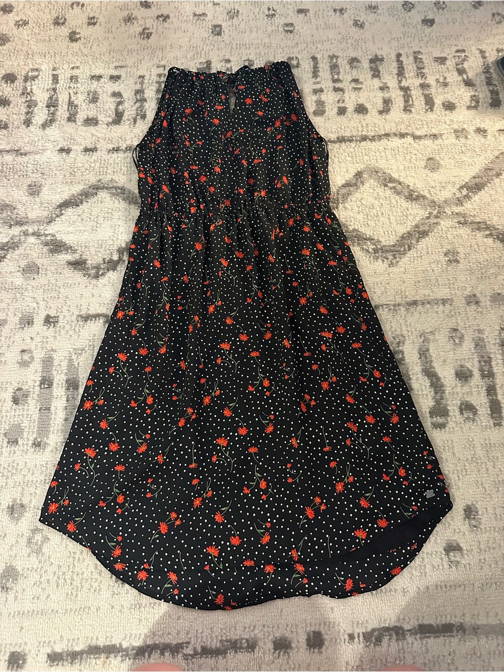 Monk & Lou Floral Polka Dot Sleeveless Dress